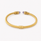Bracelet jonc torsadé en or jaune, améthystes et diamants 58 Facettes 36969