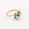 55 Toi et Moi - Bague ancienne en or jaune et diamants 58 Facettes 36955