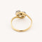 55 Toi et Moi - Bague ancienne en or jaune et diamants 58 Facettes 36955