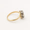 55 Toi et Moi - Bague ancienne en or jaune et diamants 58 Facettes 36955