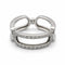 Bague 48 Bague graphique ajourée en or blanc et diamants 58 Facettes 36901