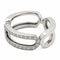 Bague 48 Bague graphique ajourée en or blanc et diamants 58 Facettes 36901