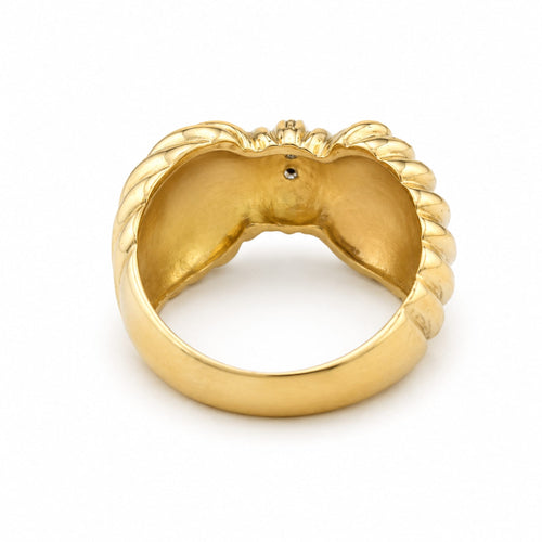 53 Bague nœud en or jaune et diamants 58 Facettes 36879