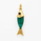 Pendentif poisson en or jaune, onyx et calcédoine 58 Facettes 36847