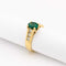 50 Bague en or jaune avec diamants et émeraude 58 Facettes 35372