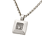 Chopard Happy Diamonds - Pendentif carré en or blanc et diamant 58 Facettes 36803