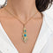 Pendentif Pendentif ancien floral en or jaune et turquoises 58 Facettes 36799