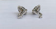 Boucles d'oreilles pendantes en or blanc 18 ct, opales et diamants 58 Facettes earrings