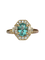 54 Bague en or jaune 18 ct, tourmaline Paraiba et diamants 58 Facettes ring