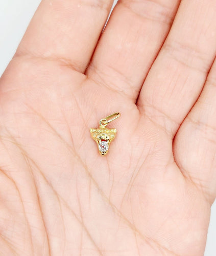 Pendentif tête de tigre en or 18k et diamant taille ancienne 58 Facettes A07644