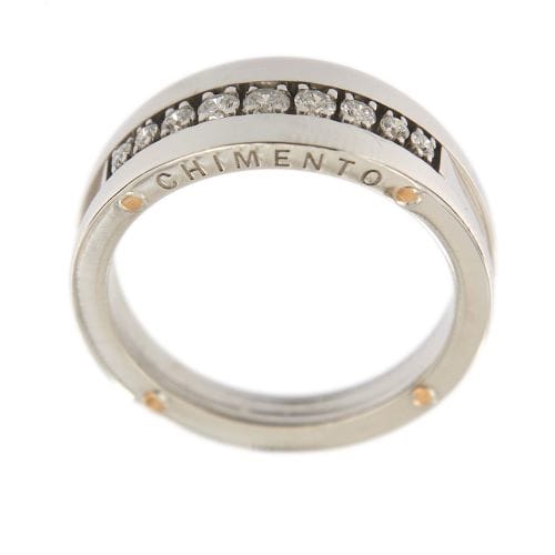 Bague 54 Chimento Aeternitas - Bague rivière en or blanc 18 ct et diamants 0,46 ct 58 Facettes 32439