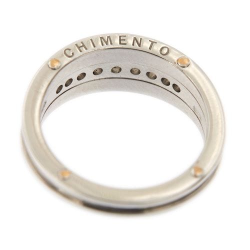 Bague 54 Chimento Aeternitas - Bague rivière en or blanc 18 ct et diamants 0,46 ct 58 Facettes 32439