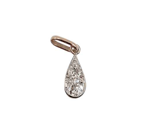 Pendentif Pendentif antique en or blanc, platine et diamants 58 Facettes A07596