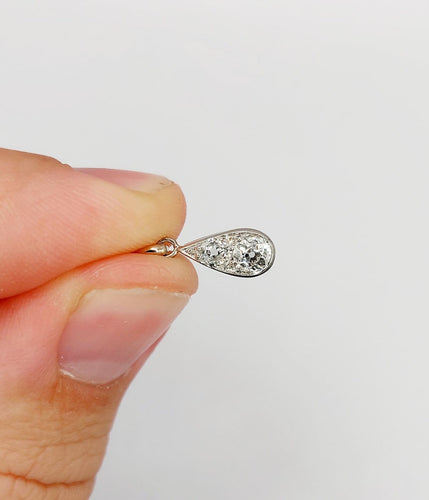 Pendentif Pendentif antique en or blanc, platine et diamants 58 Facettes A07596