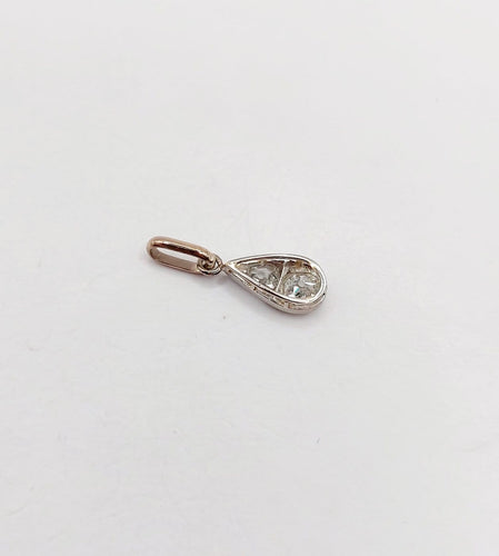 Pendentif Pendentif antique en or blanc, platine et diamants 58 Facettes A07596