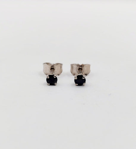 Boucles d'oreilles vintage en or blanc et saphirs 58 Facettes A07555
