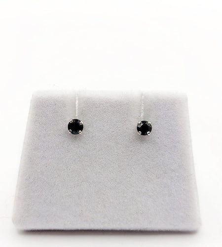 Boucles d'oreilles vintage en or blanc et saphirs 58 Facettes A07555