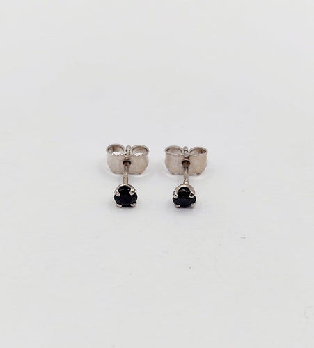 Boucles d'oreilles vintage en or blanc et saphirs 58 Facettes A07555