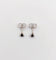 Boucles d'oreilles vintage en or blanc et saphirs 58 Facettes A07555