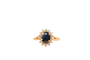 Bague pompadour Saphir Diamants