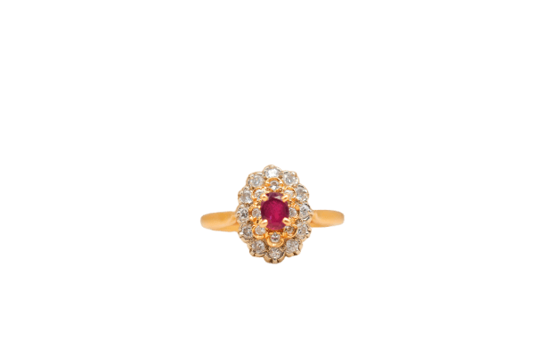 Bague Pompadour Rubis et Diamants