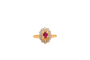Bague Pompadour Rubis et Diamants