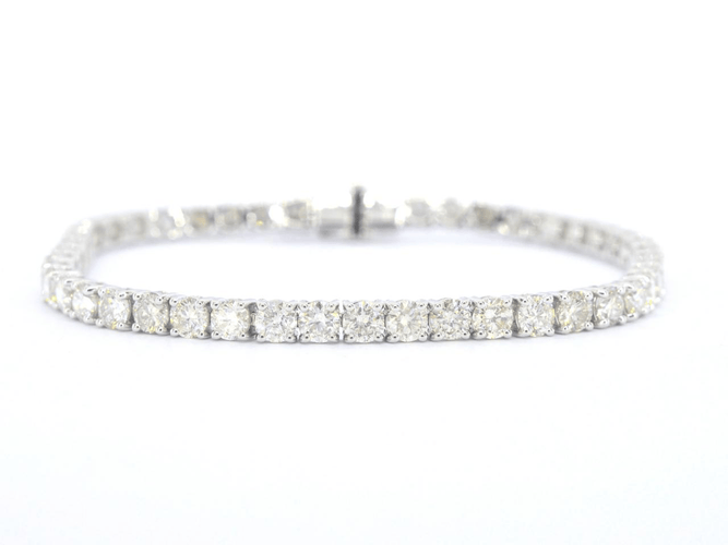 Bracelet Bracelet tennis en or 14 carats et diamants 8 ct 58 Facettes 2908
