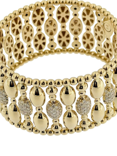 Hulchi Belluni Tresore - Bracelet extensible en or jaune et diamants 58 Facettes BR1576
