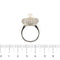 Bague 57 Bague fleur en or blanc 18 ct avec perle et diamants 58 Facettes 10510