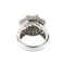 Bague 57 Bague fleur en or blanc 18 ct avec perle et diamants 58 Facettes 10510