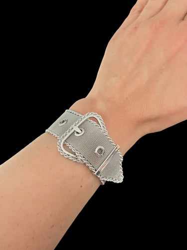 Bracelet-ceinture Art déco en or blanc 18 carats 58 Facettes BR1577