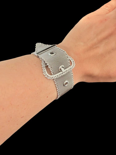 Bracelet-ceinture Art déco en or blanc 18 carats 58 Facettes BR1577