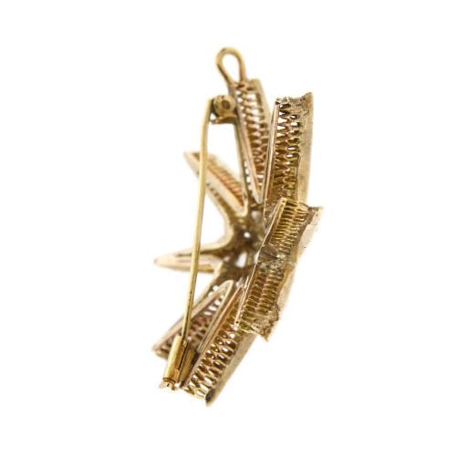 Pendentif Spilla pendentif étoile en or jaune 18 ct et diamants 58 Facettes 29743