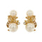 Boucles d'oreilles Boucles d’oreilles puces - Perles Akoya et diamants en or jaune 18 kt 58 Facettes 32421