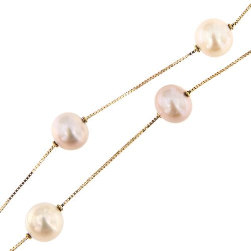 Collier NIMEI - Collier en or jaune 18 ct avec perles d’eau douce 58 Facettes 23456