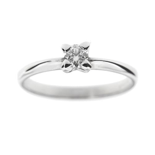 Bague 57 Bague solitaire - Diamant 0,25 ct en or blanc 18 ct 58 Facettes 21483