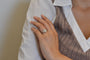 Bague 53 Bague vintage en platine sertie de diamants 58 Facettes 27054a- 27144