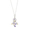 Collier Collier - Collier en or blanc 18 ct avec diamants et pierres fines 58 Facettes 25768