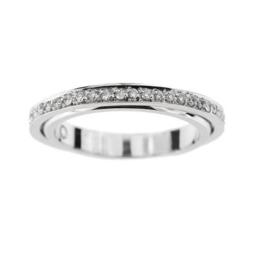 Bague 52 Bague éternité double en or blanc 18 ct et diamants 0,46 ct 58 Facettes 10308