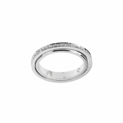 Bague 52 Bague éternité double en or blanc 18 ct et diamants 0,46 ct 58 Facettes 10308