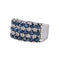49 Bague bandeau en or blanc et saphirs 58 Facettes 5452136CN