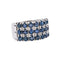 49 Bague bandeau en or blanc et saphirs 58 Facettes 5452136CN
