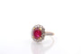 Bague 53 Bague vintage en platine et or 18 ct rubis birman et diamants 58 Facettes 27456-27358