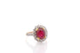 Bague 53 Bague vintage en platine et or 18 ct rubis birman et diamants 58 Facettes 27456-27358