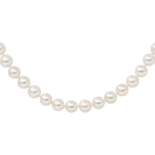 Collier floral en or blanc, perles et diamants 58 Facettes 5488790CN