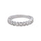 55 Bague demi-alliance en or blanc et diamants 58 Facettes 5709158CN