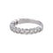 55 Bague demi-alliance en or blanc et diamants 58 Facettes 5709158CN