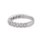 55 Bague demi-alliance en or blanc et diamants 58 Facettes 5709158CN
