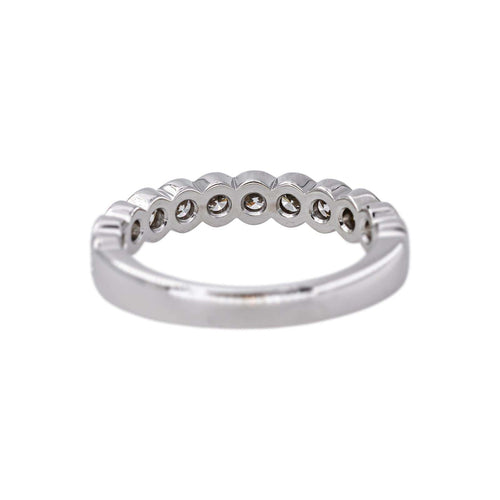 55 Bague demi-alliance en or blanc et diamants 58 Facettes 5709158CN