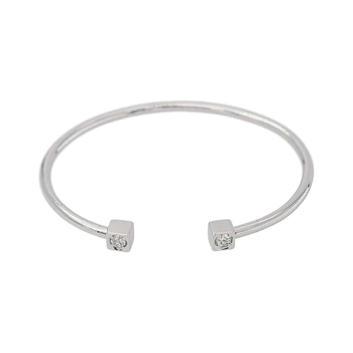 Bracelet jonc en or blanc et diamants 58 Facettes 5718530CN